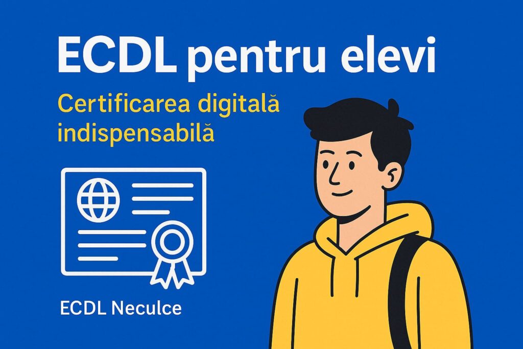 Certificare digitală ECDL pentru elevi din București, la centrul Neculce