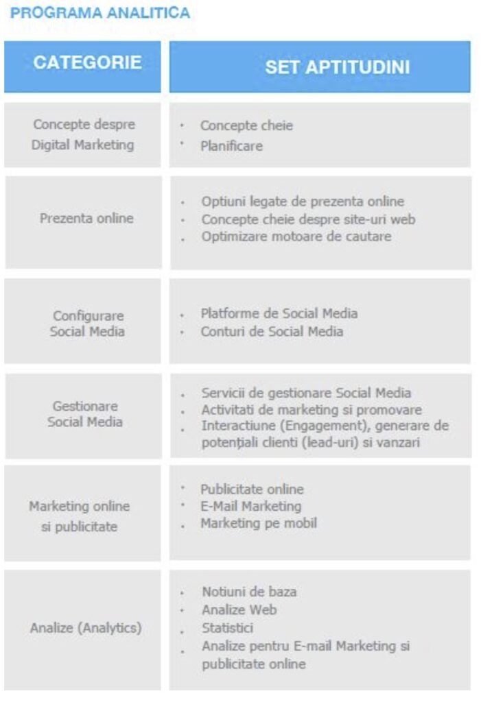 ECDL Digital Marketing – promovare online, social media și campanii digitale