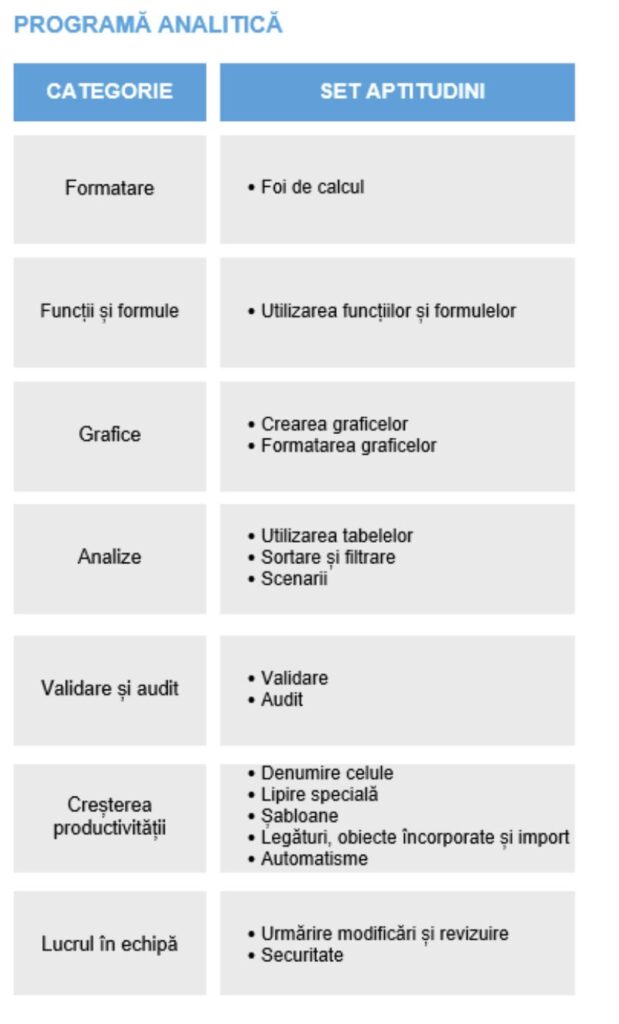 Examen ECDL Excel Expert – Nivel Avansat | Certificare ECDL / ICDL București