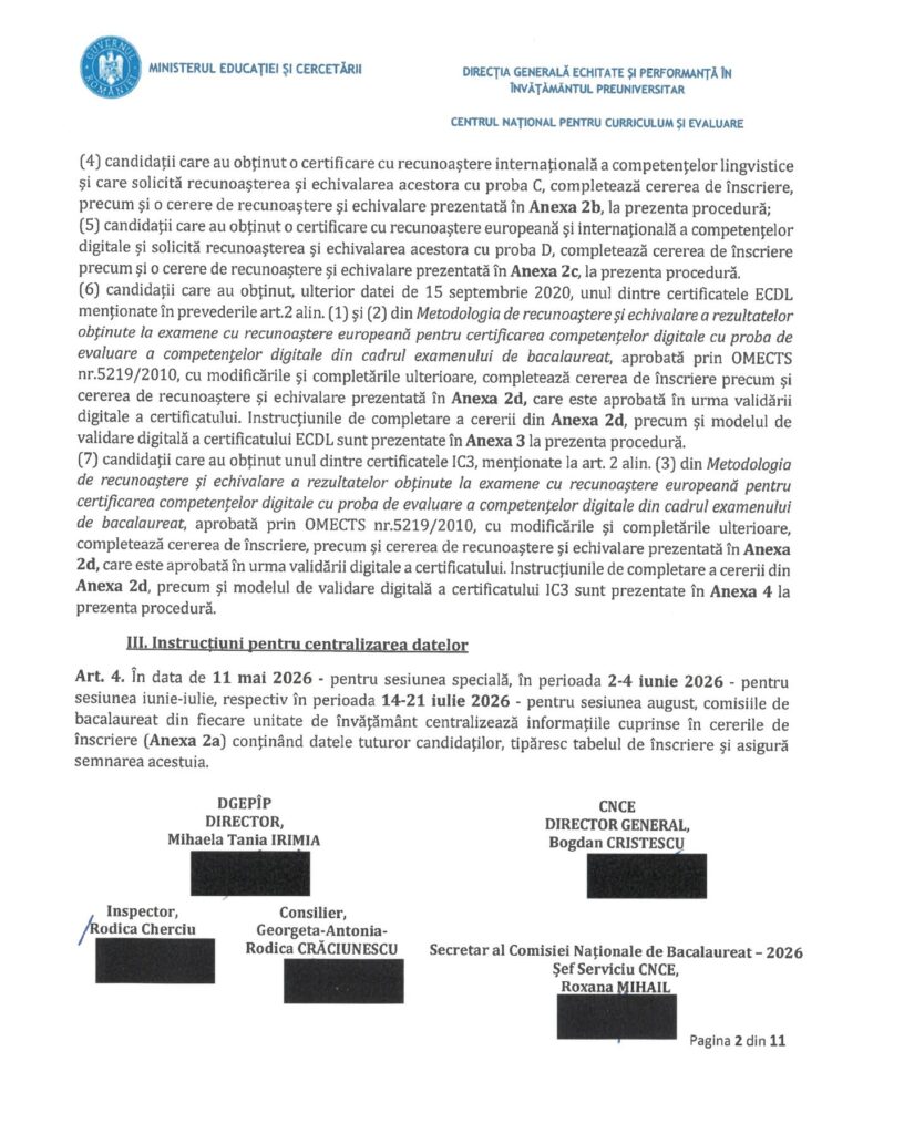 Procedura inscriere bac 2026 si echivalare competente digitale ICDL/ECDL