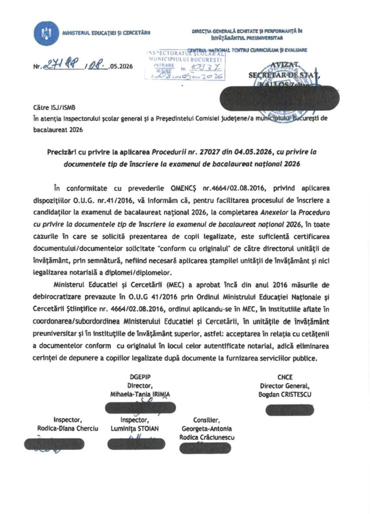 Comunicat echivalare competente digitale bac 2026