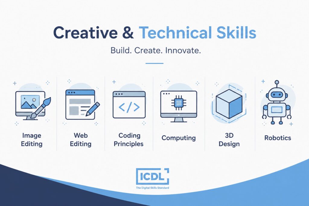 ICDL Creative and Technical Skills modules for international students in Bucharest
