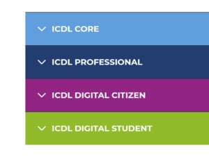 ICDL programmes: Core, Professional, Digital Citizen and Digital Student